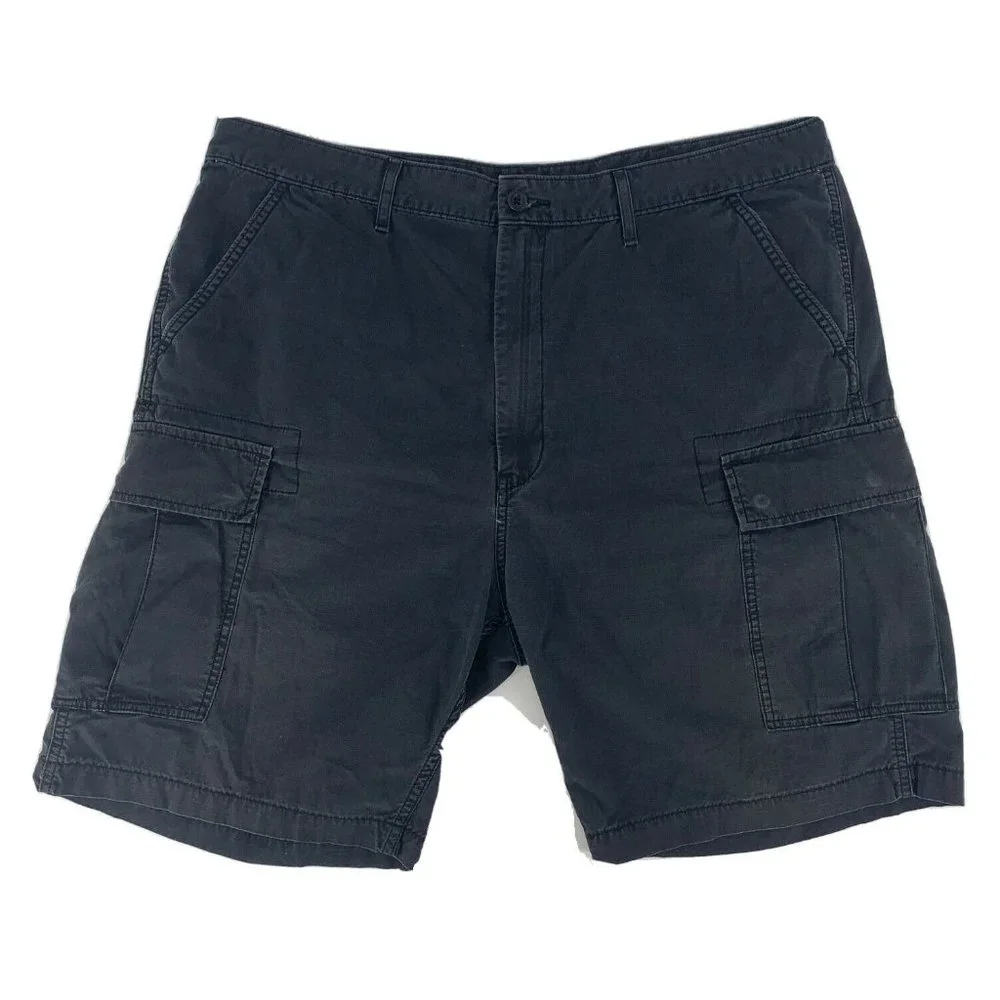 Men's Levi's Classic Flat Front Cargo Shorts‎ Black Size 40 Pockets